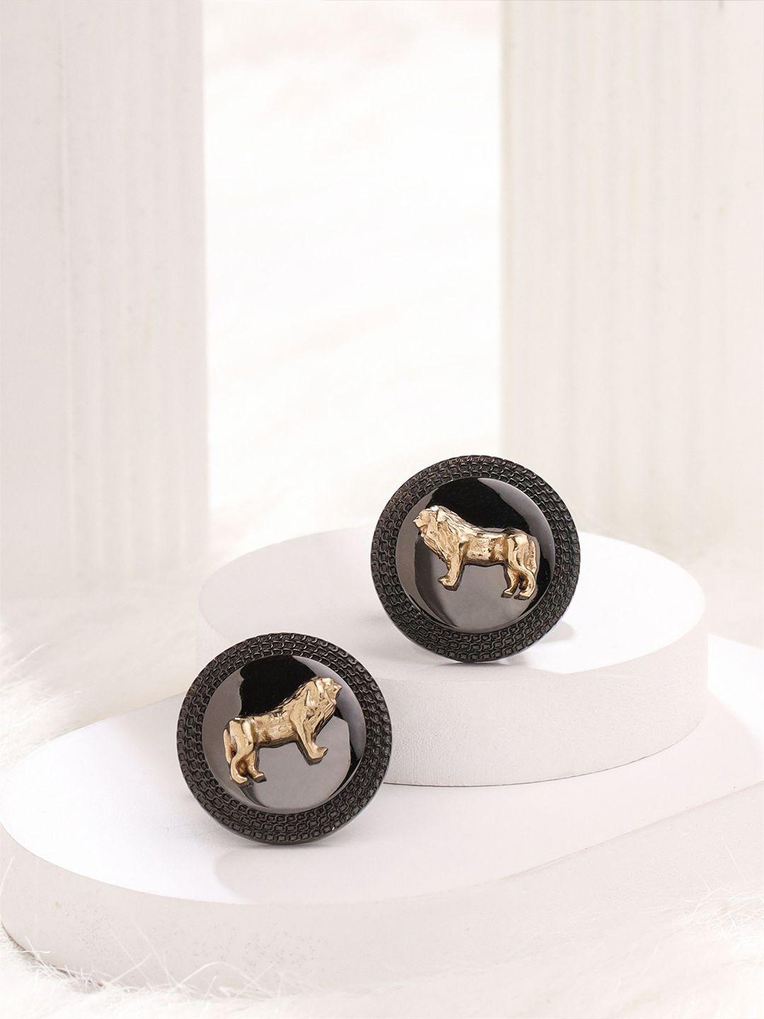 cosa nostraa gunmetal-toned & gold-toned cufflink