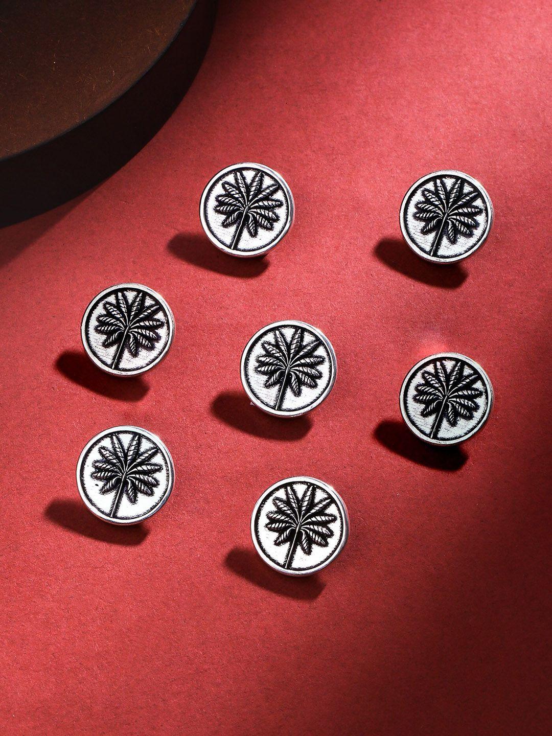 cosa nostraa men 7 pcs floral buttons