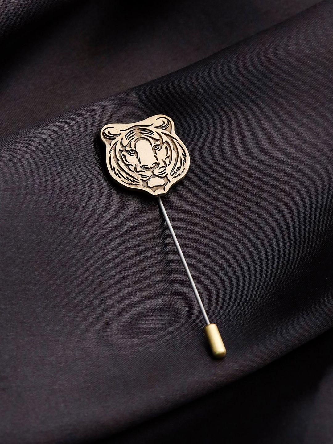 cosa nostraa men fiery tiger lapel pin brooch