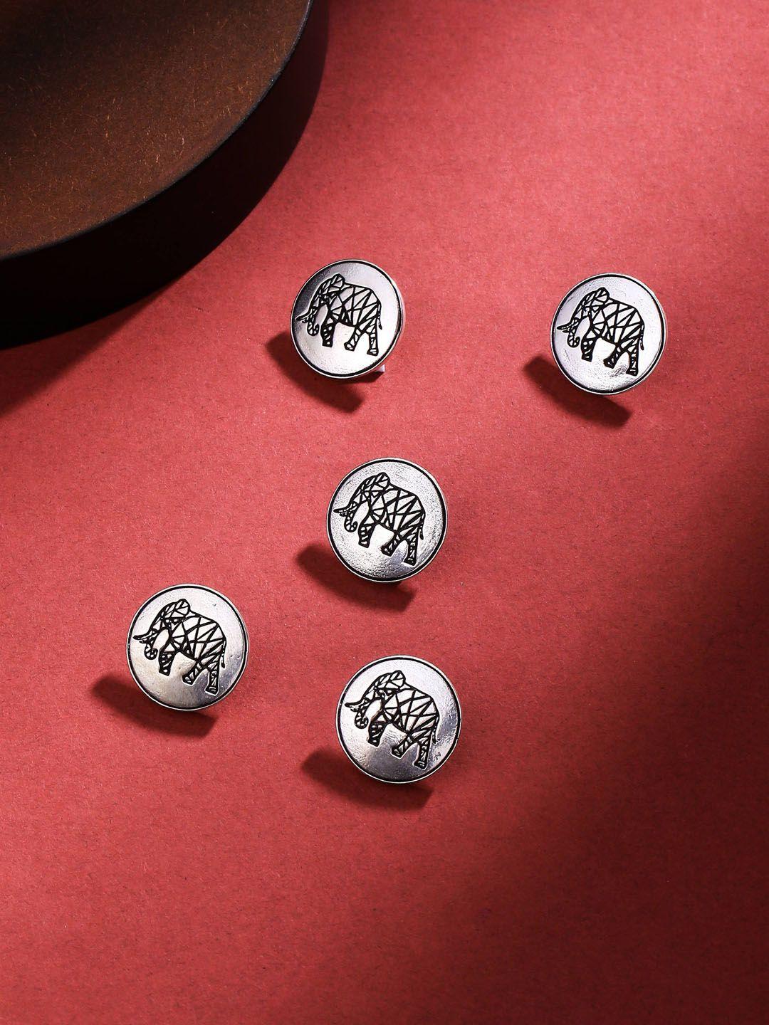 cosa nostraa set of 5 circular textured buttons