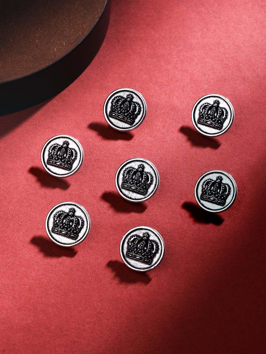 cosa nostraa set of 7 circular textured buttons