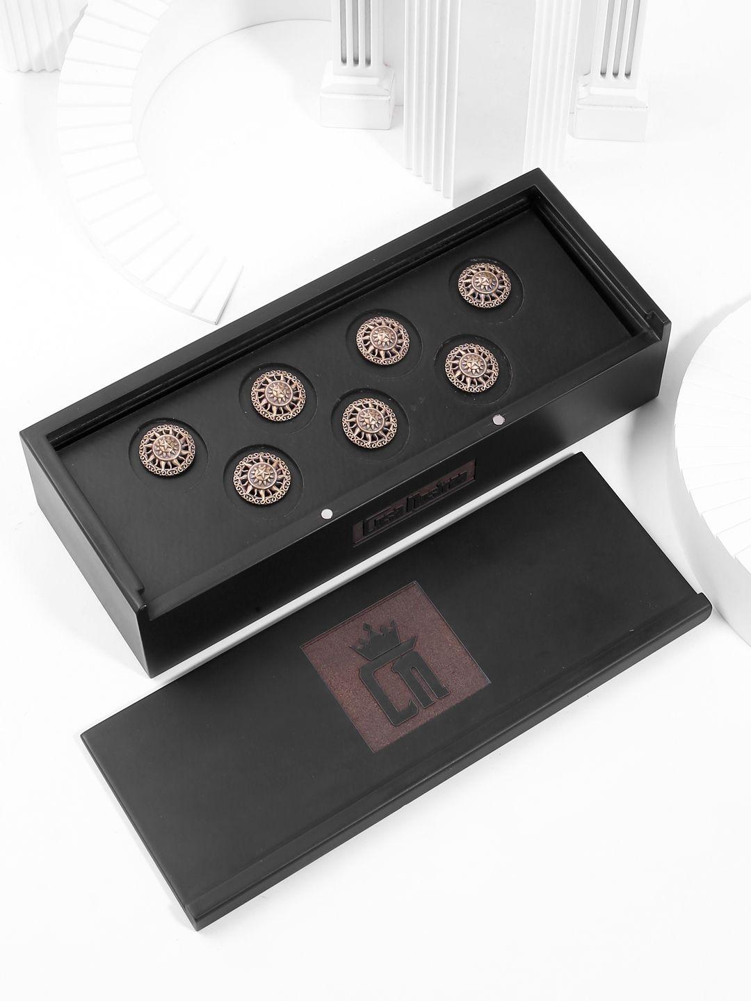 cosa nostraa set of 7 metallic the sun buttons cufflinks