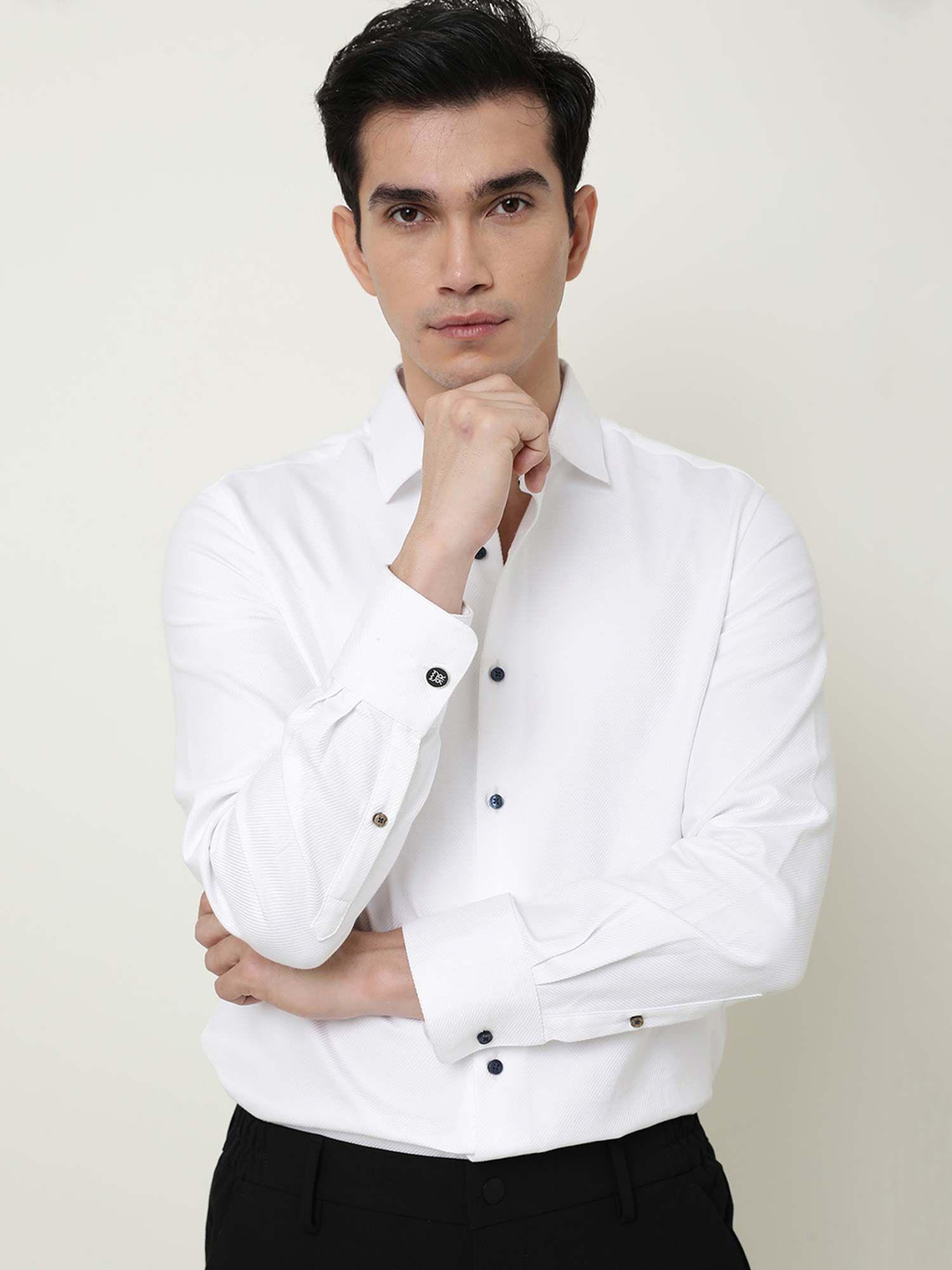 cosa white casual shirts