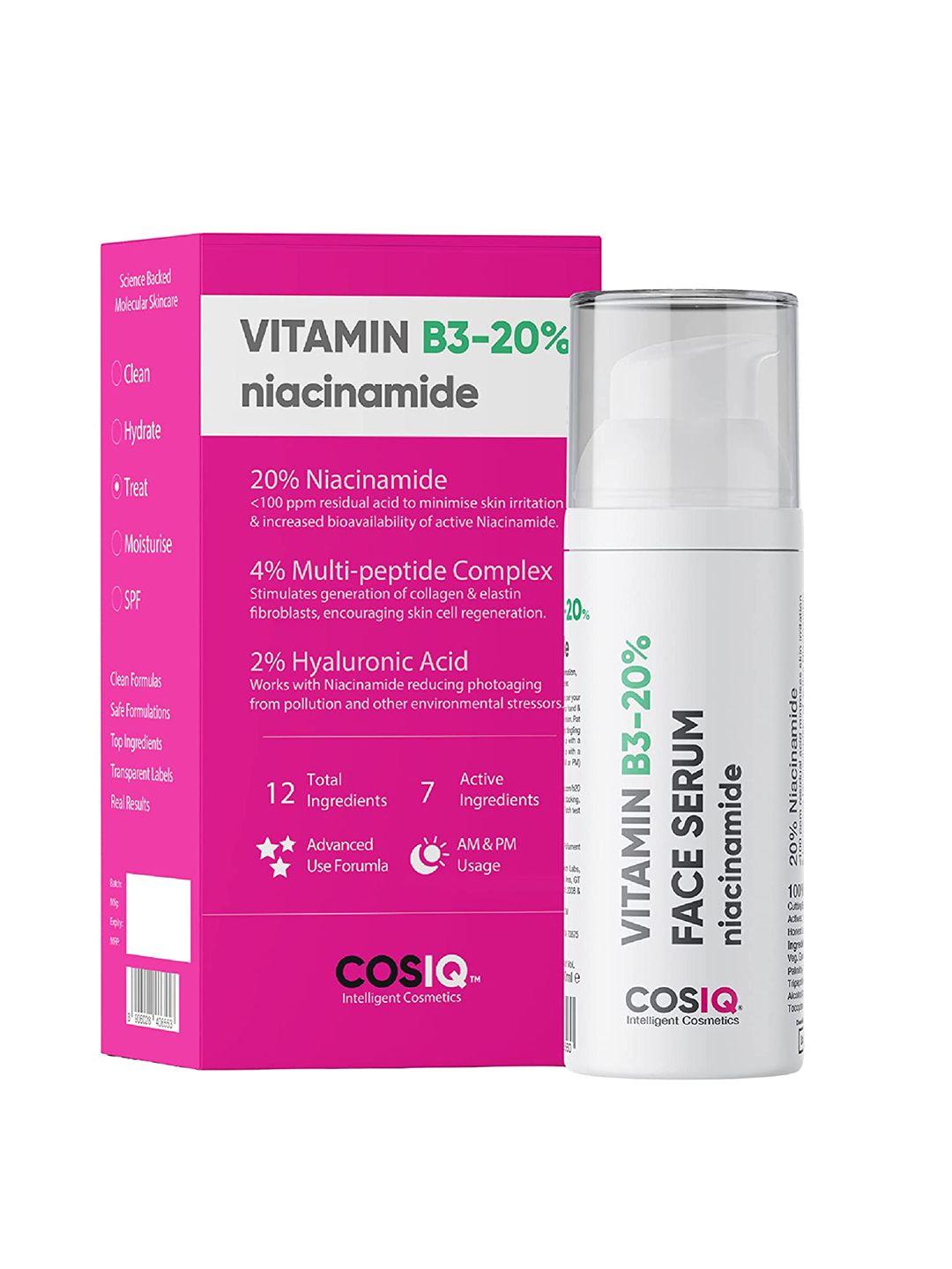 cosiq niacinamide vitamin b3-20% face serum 30 ml