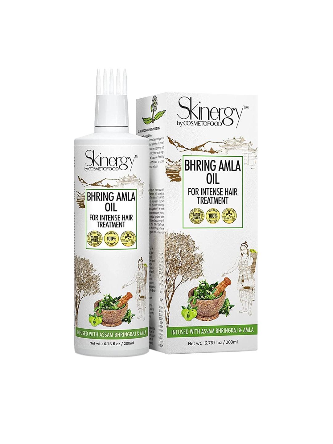 cosmetofood skinergy bhring amla oil infused with assam bhringraj