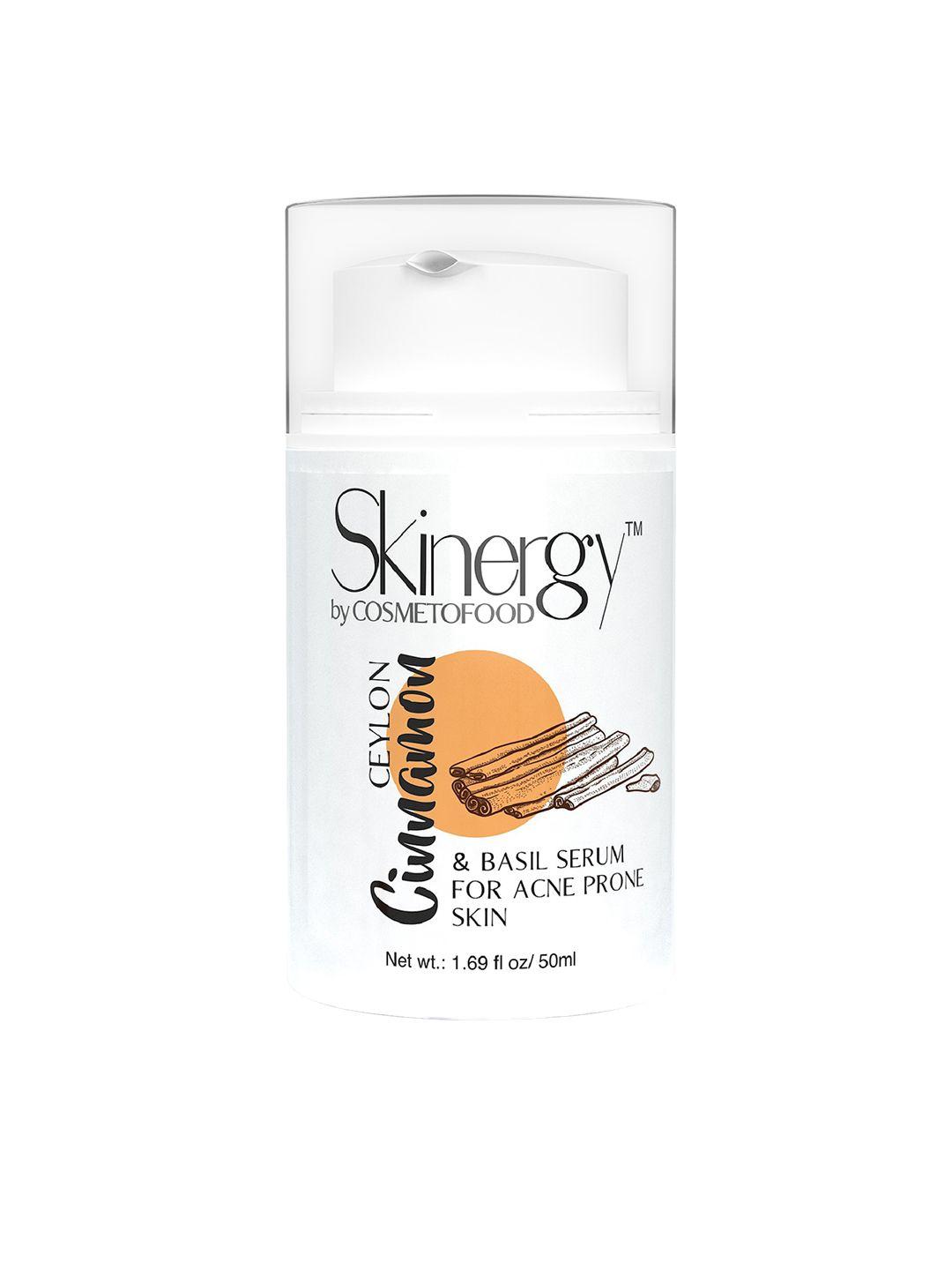 cosmetofood skinergy ceylon cinnamon & basil acne control elixir skin serum 50 ml