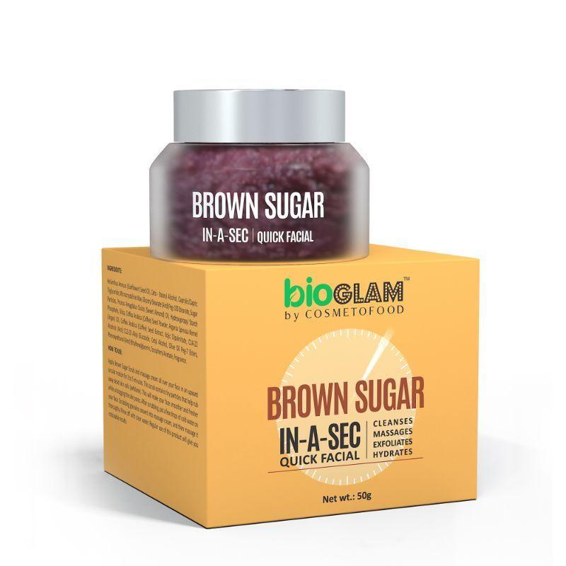 cosmetofood bioglam brown sugar in-a-sec quick facial