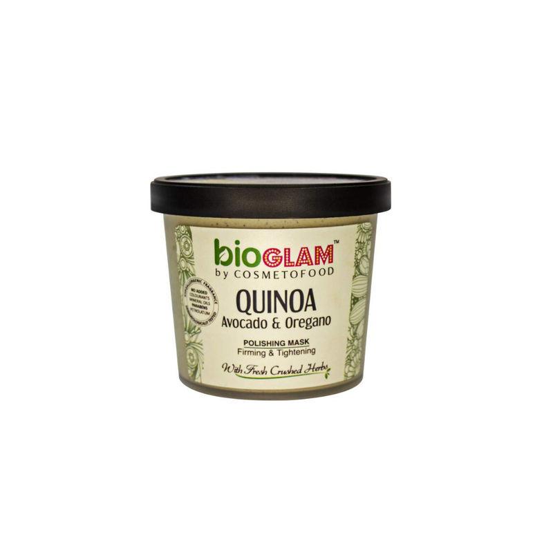 cosmetofood bioglam quinoa avocado & oregano polishing mask