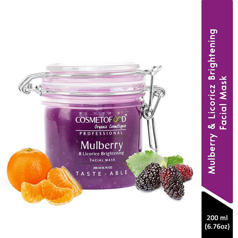 cosmetofood professional mulberry & licorice brightening facial face mask