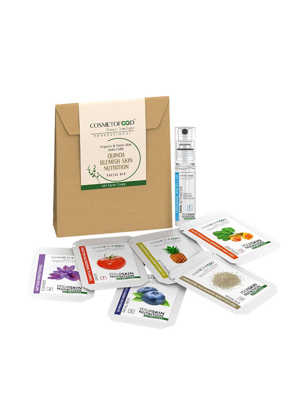 cosmetofood set of 10 professional quinoa blemish nutrition facial kit