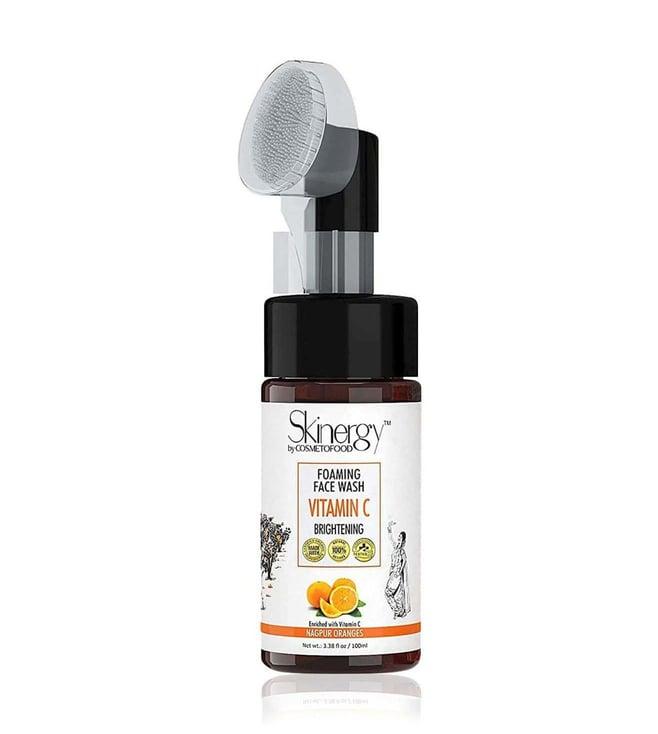 cosmetofood skinergy, vitamin-c foaming face wash enriched with nagpur oranges - 100 ml