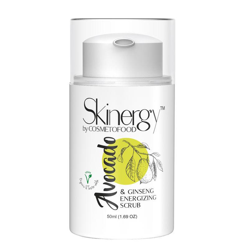 cosmetofood skinergy avocado & ginseng energising face scrub