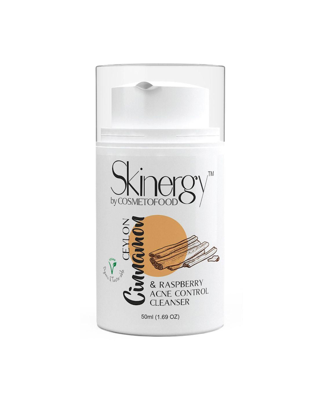 cosmetofood skinergy ceylon cinnamon & raspberry acne control face cleanser 50 ml