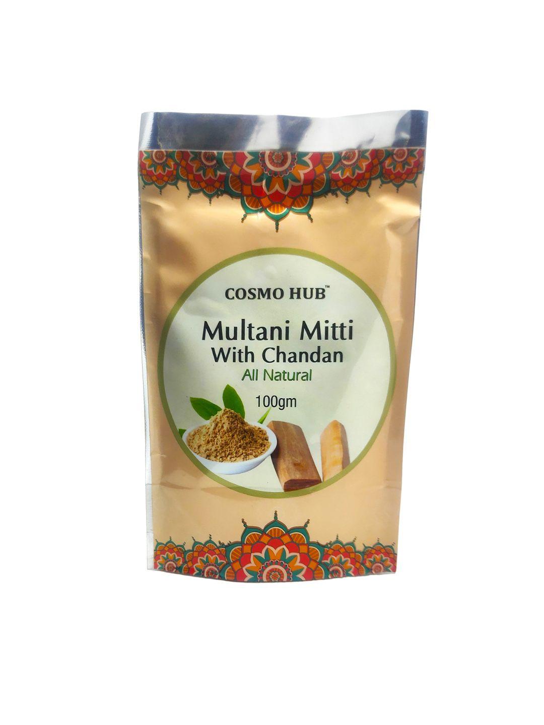 cosmo hub multani mitti with chandan all natural - 100 gm