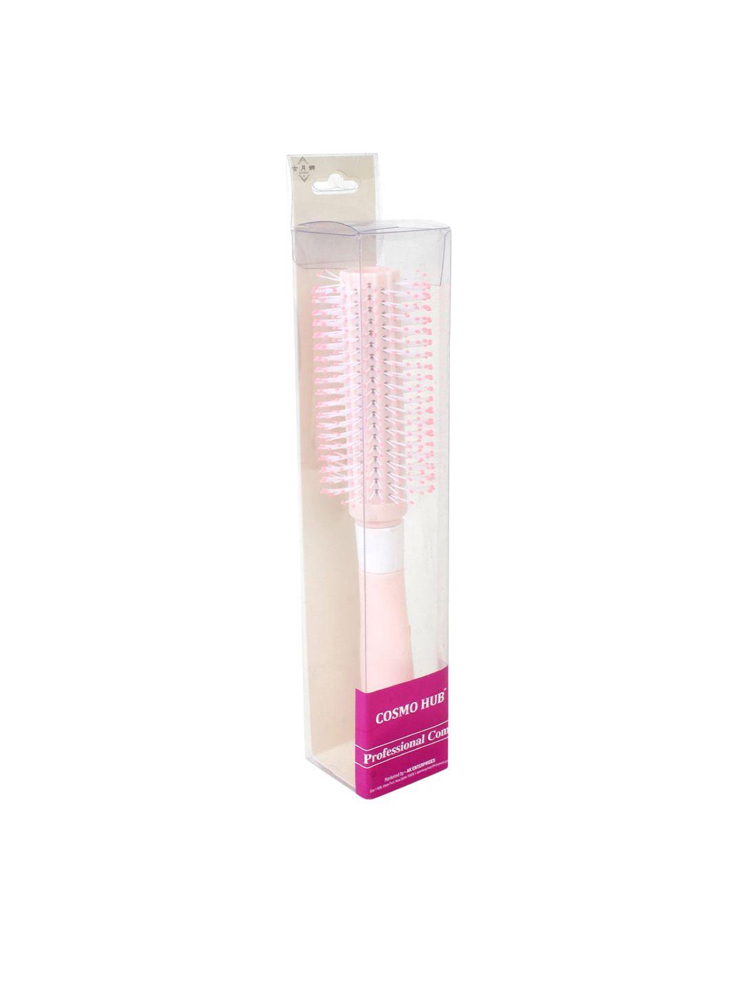 cosmo hub professional comb plastic roller brush - pink