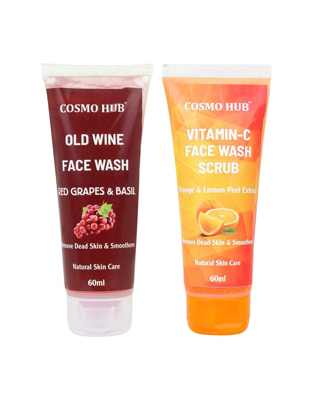 cosmo hub set of 2 old wine & vitamin c face wash - 60 ml each