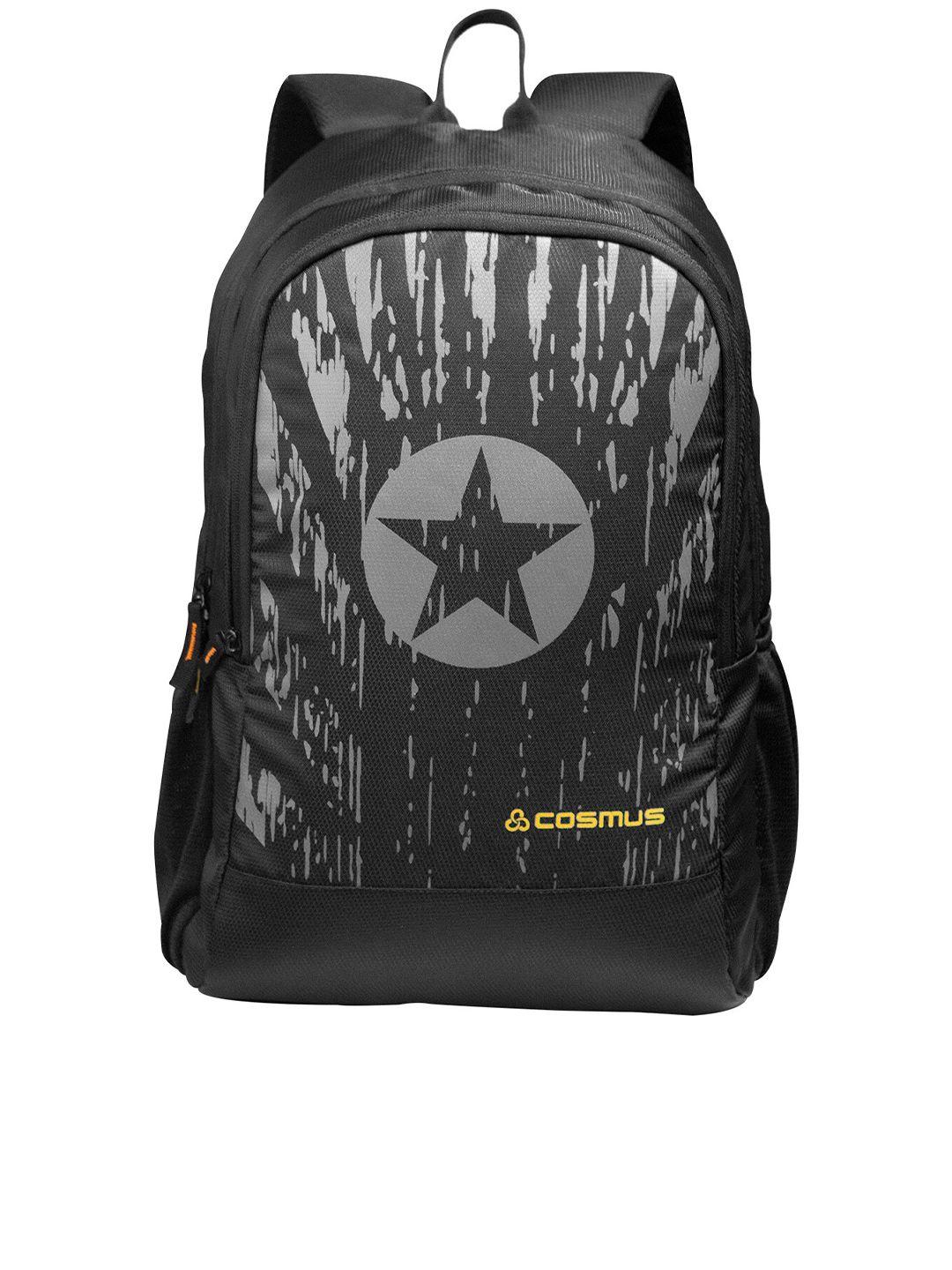 cosmus unisex black & grey college backpack