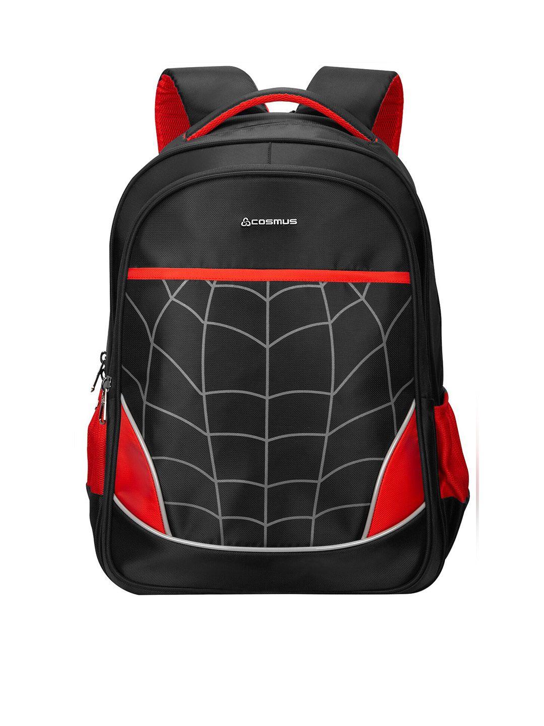 cosmus unisex black & red graphic backpack