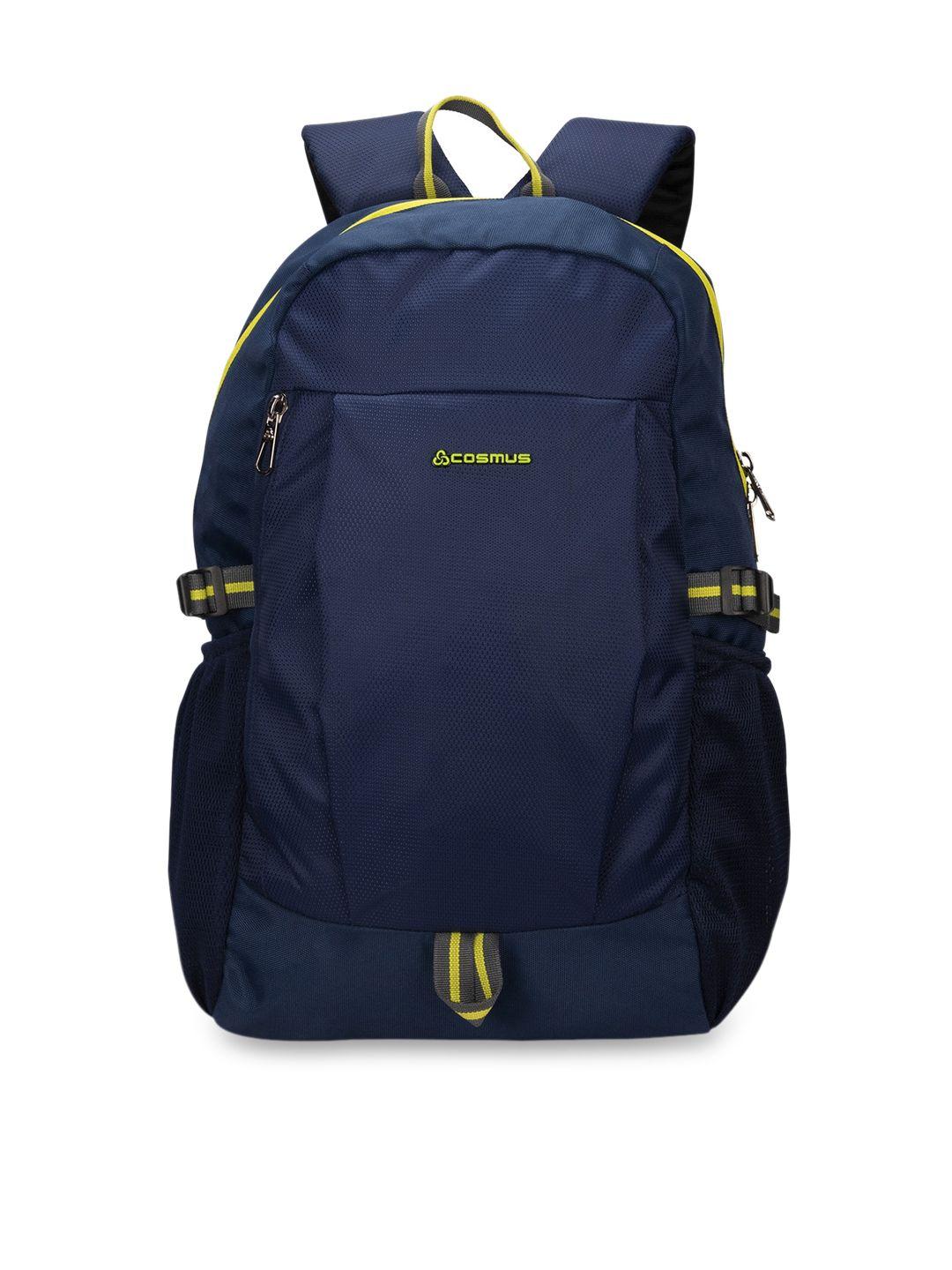 cosmus unisex navy blue solid water-resistant laptop backpack