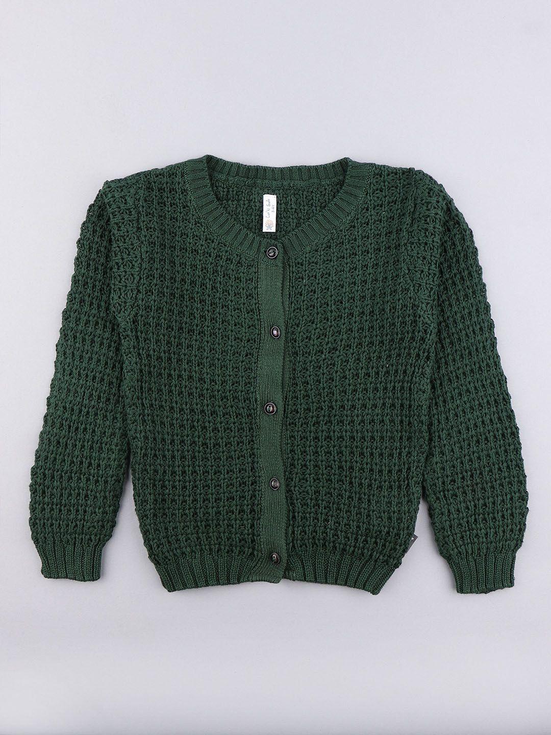 cot'n soft boys green cardigan with zip detail detail
