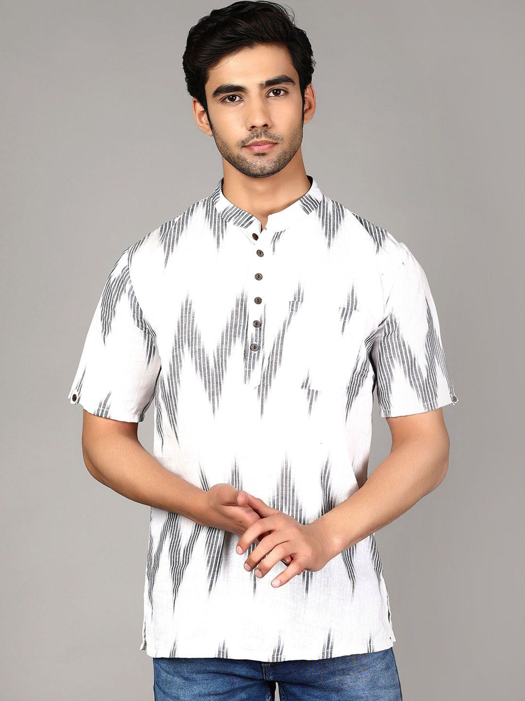 cot'n soft men geometric printed pure cotton kurta