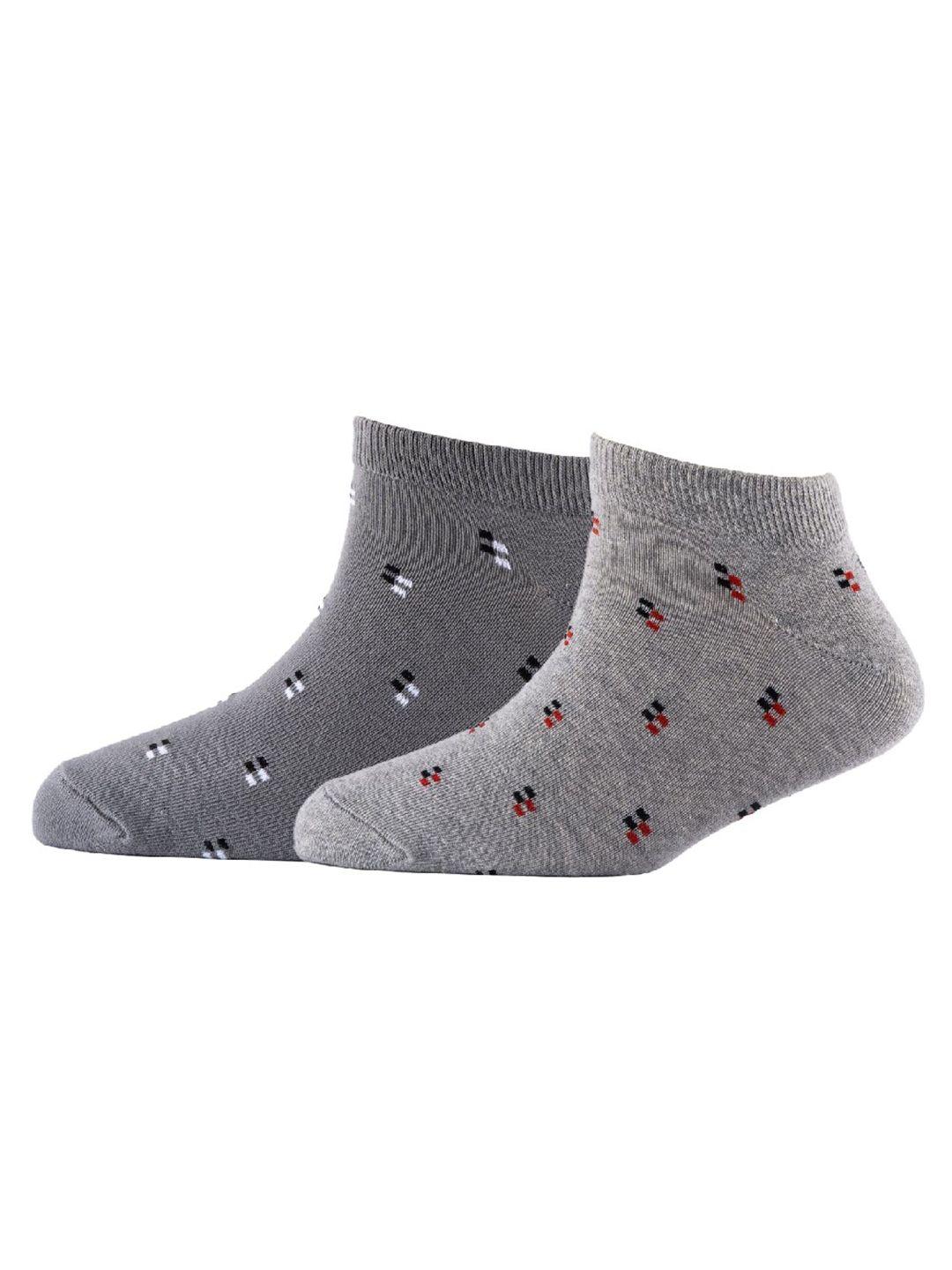 cotstyle men pack of 2 patterned cotton ankle length socks