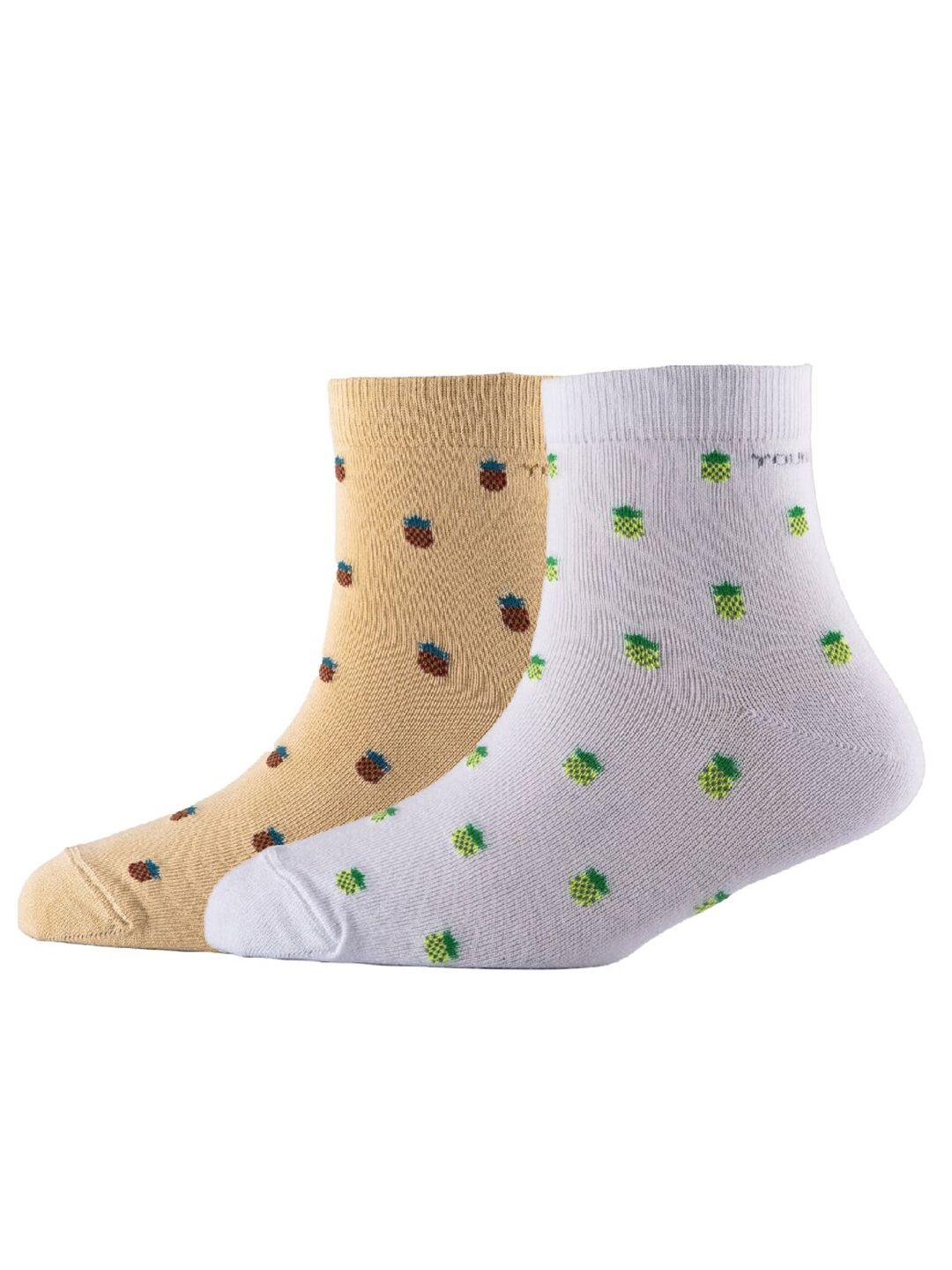 cotstyle men pack of 2 patterned cotton above ankle length socks