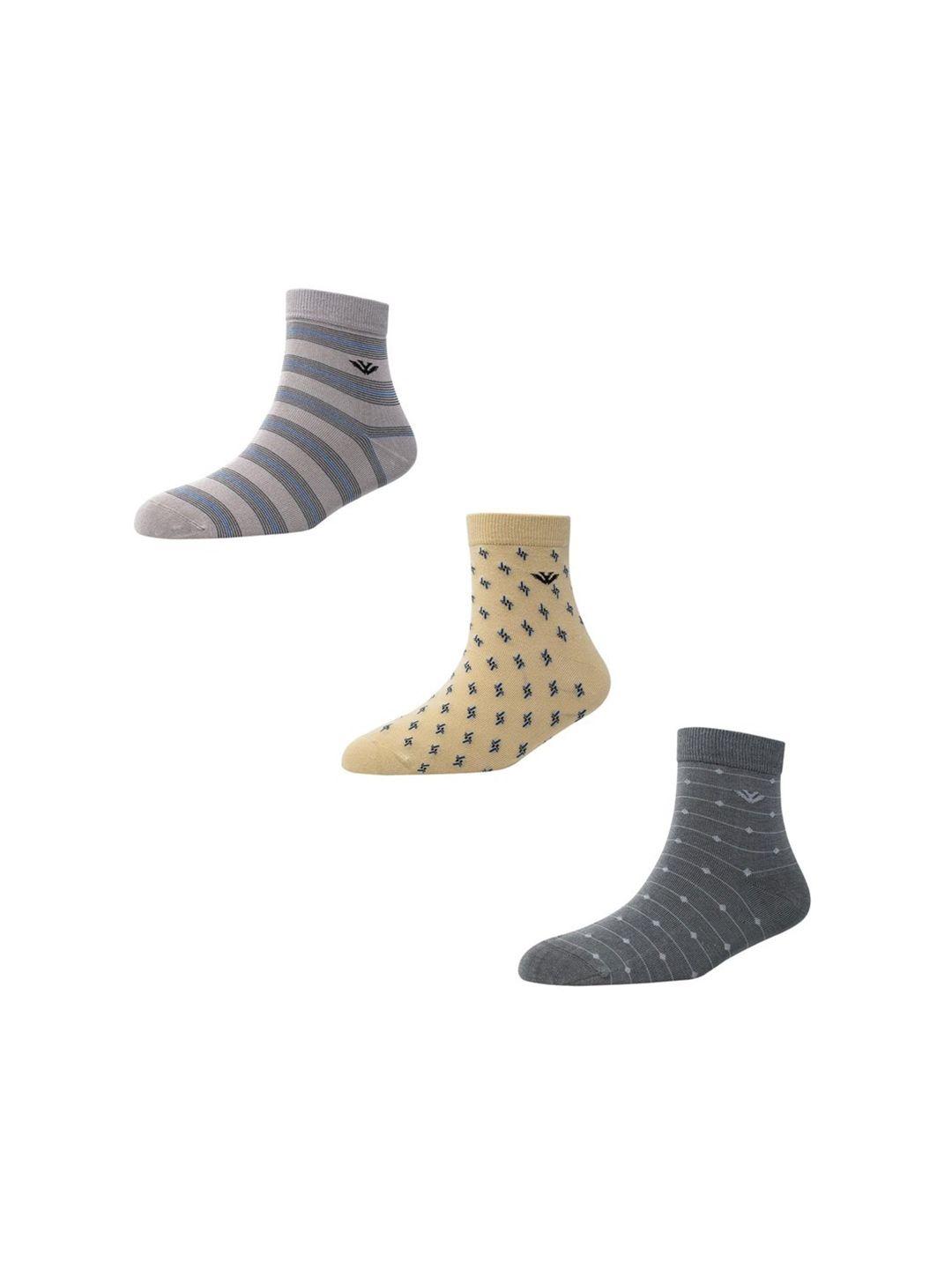 cotstyle men pack of 3 patterned ankle-length socks