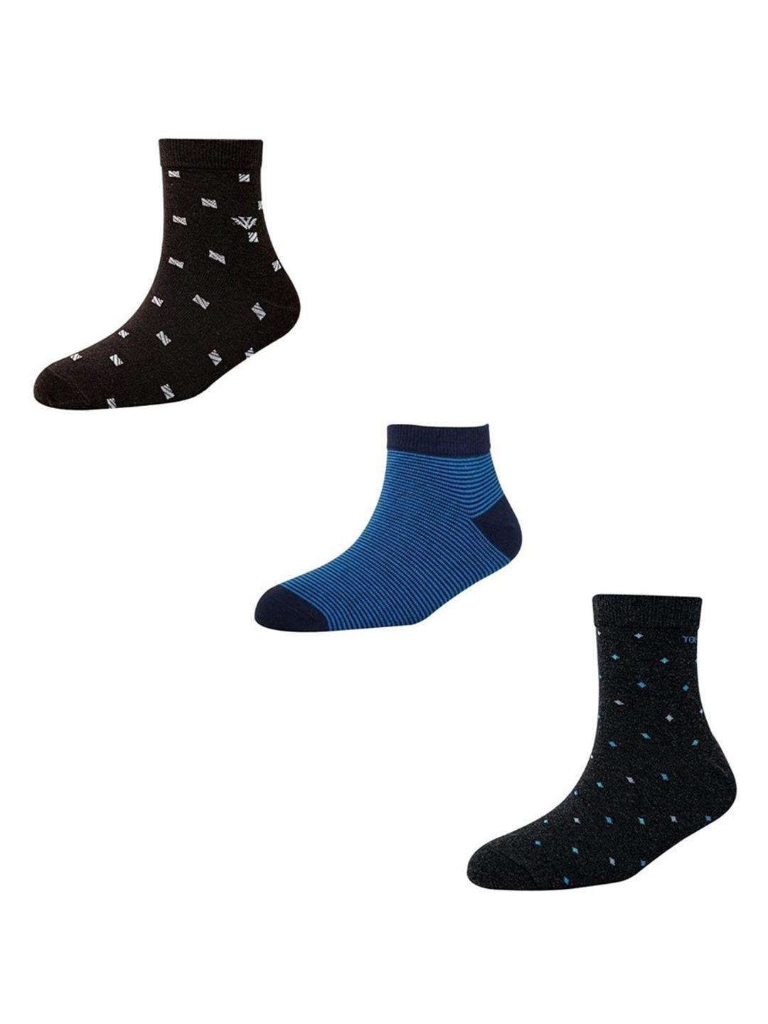 cotstyle men pack of 3 patterned ankle-length socks