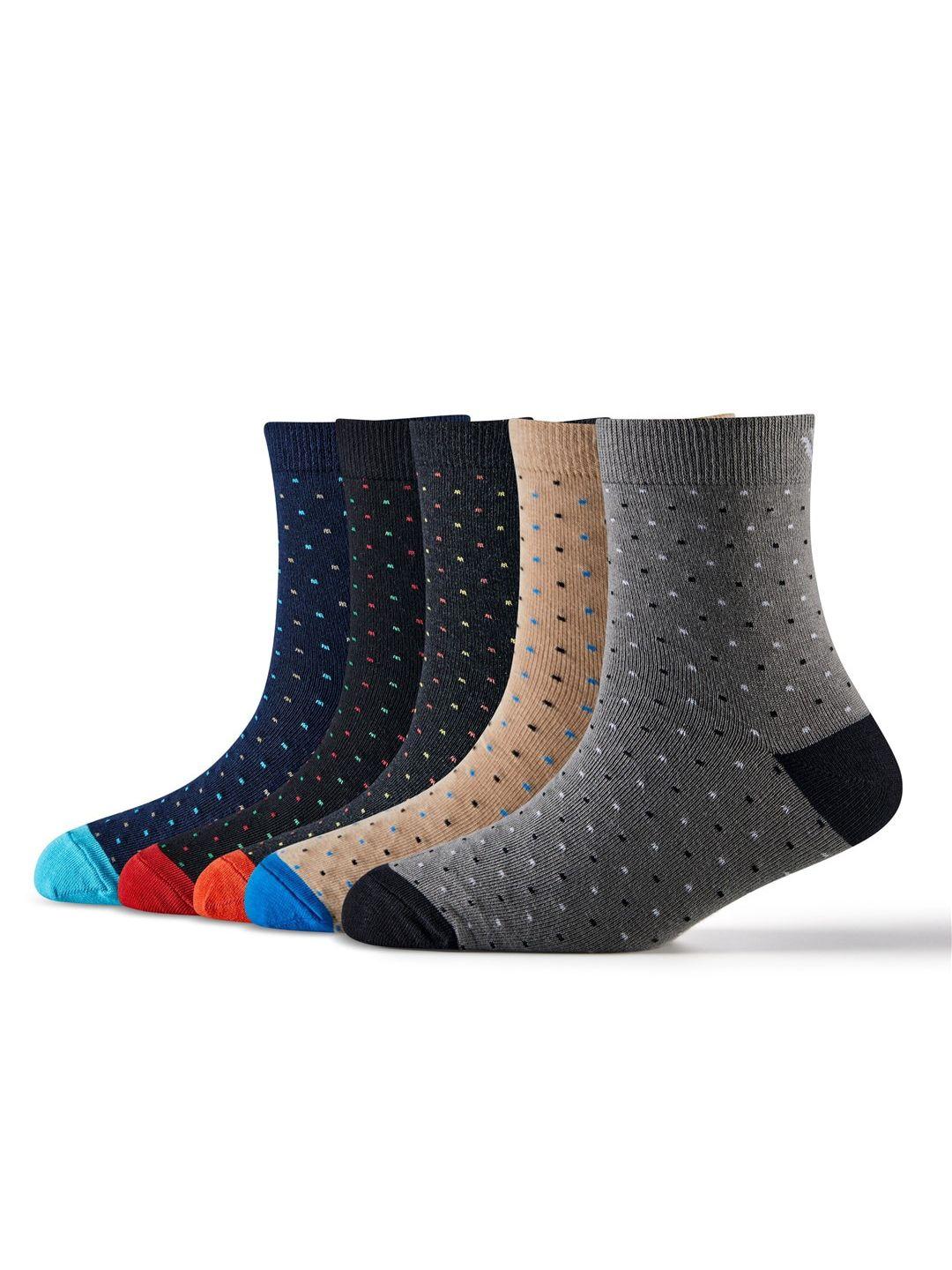 cotstyle men pack of 5 patterned assorted ankle-length socks