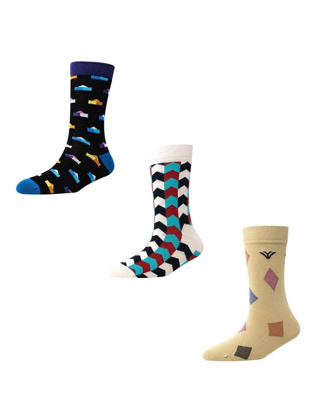 cotstyle pack of 3 patterned crew socks