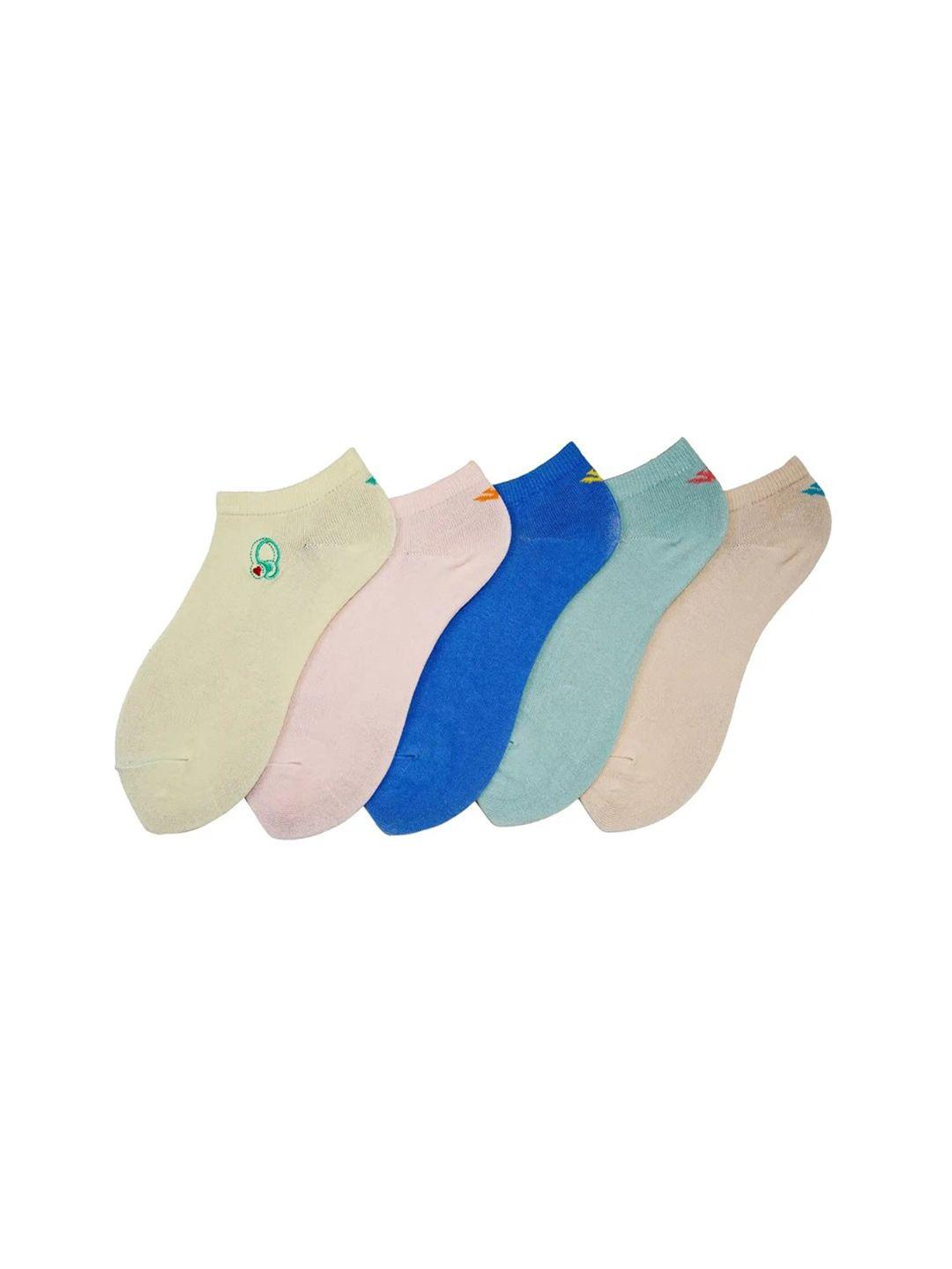 cotstyle pack of 5 ankle-length socks