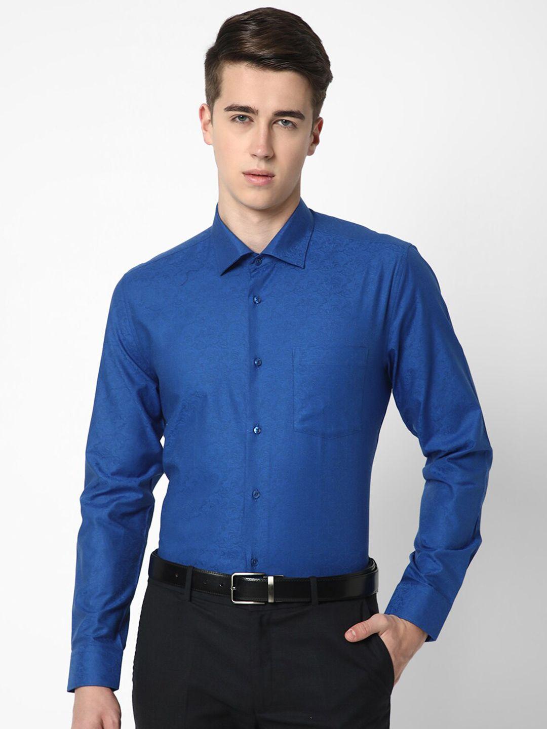 cotstyle premium slim fit textured cotton formal shirt