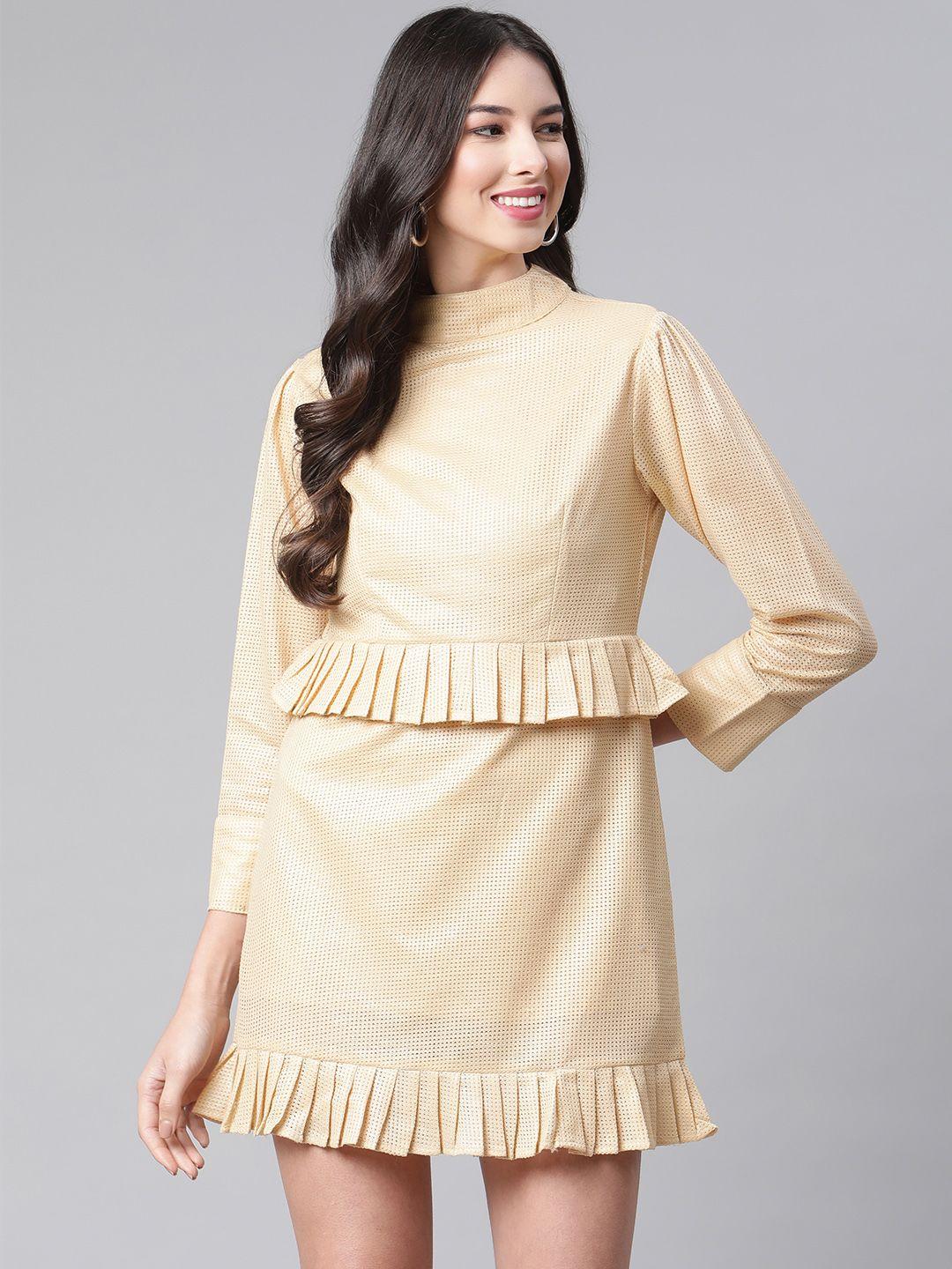 cottinfab-women-beige-peplum-dress