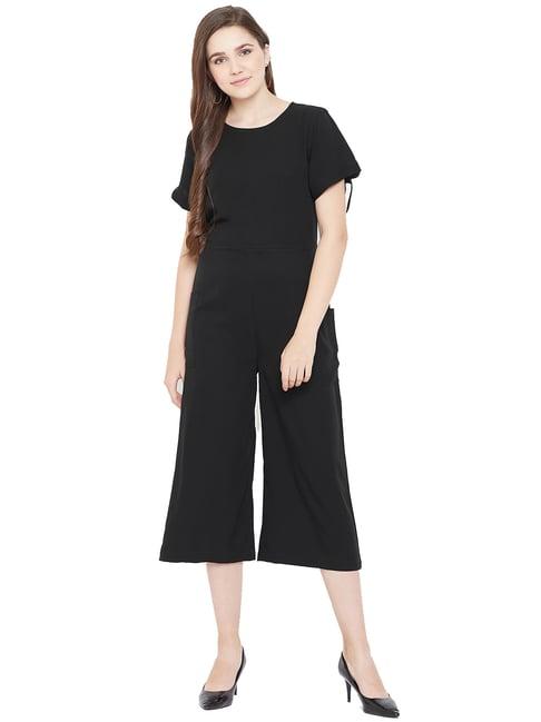 cottinfab black crepe jumpsuit