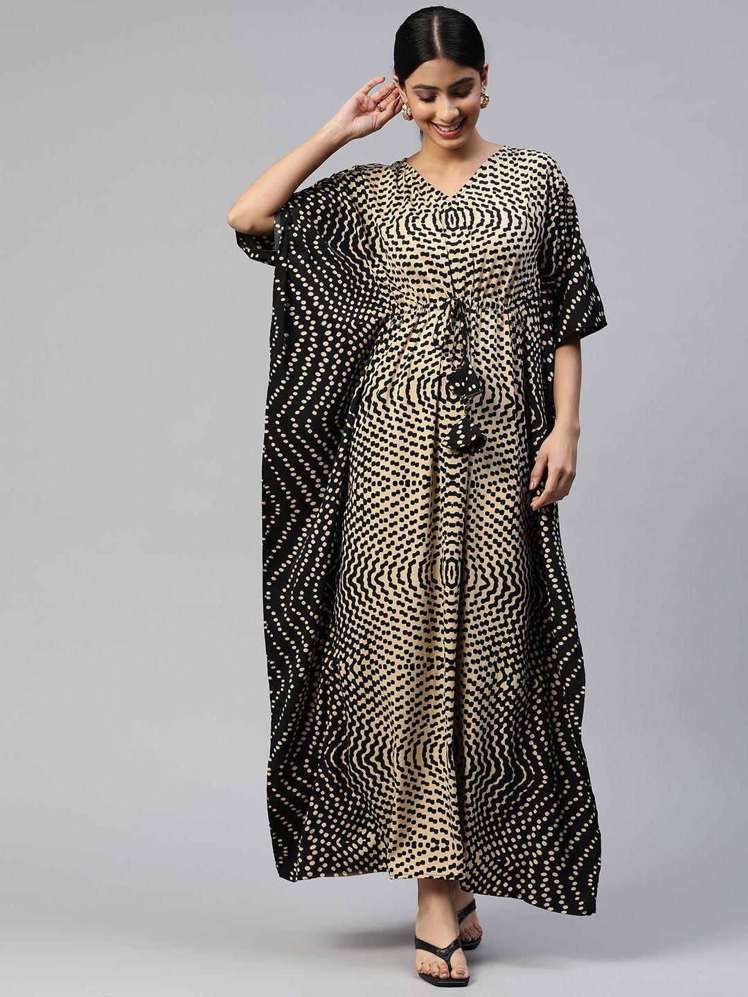 cottinfab crepe kaftan maxi dress