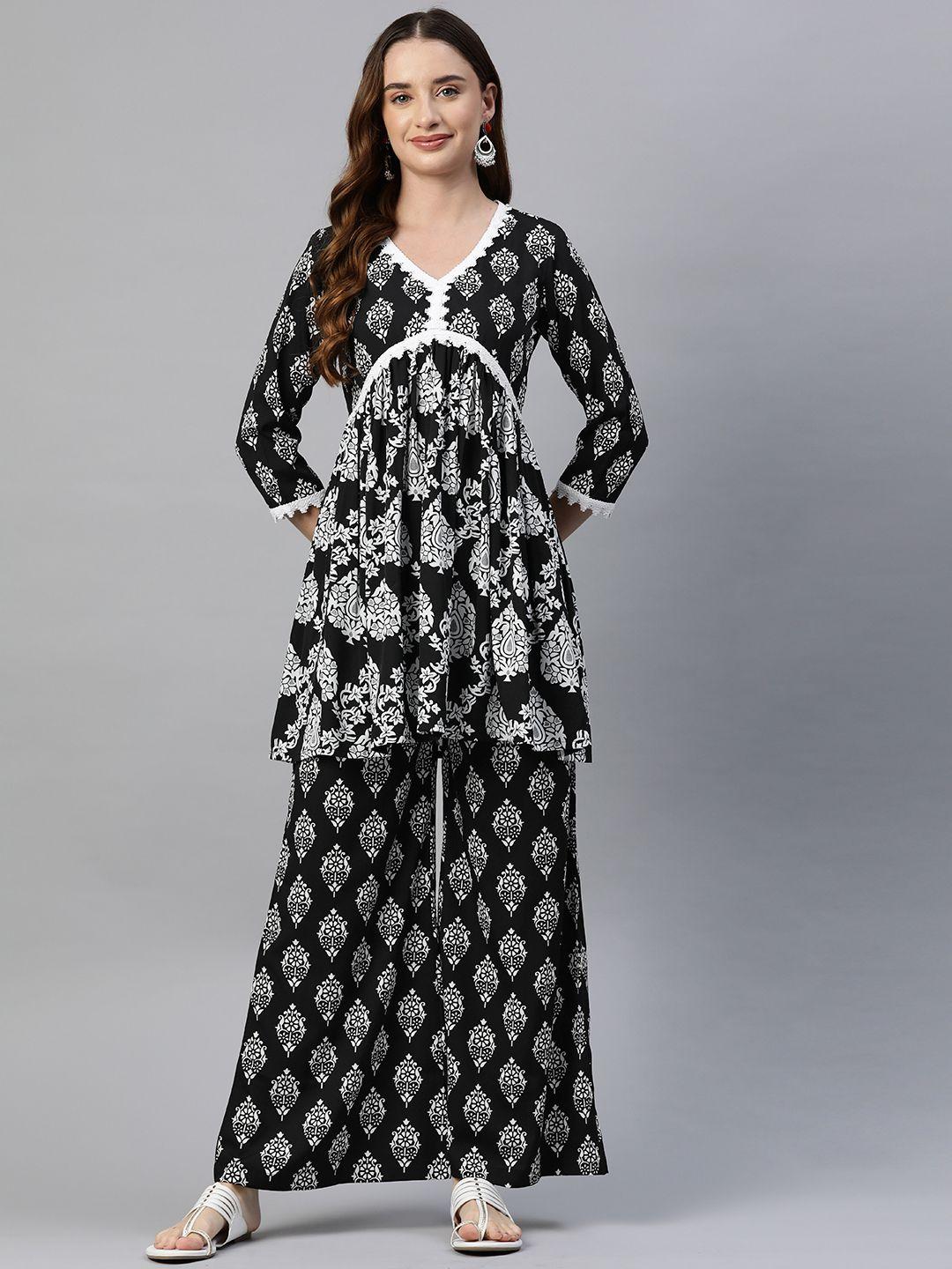 cottinfab ethnic motifs printed ethnic co-ords