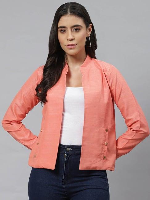 cottinfab peach casual polyester jacket