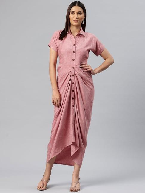 cottinfab pink shirt dress