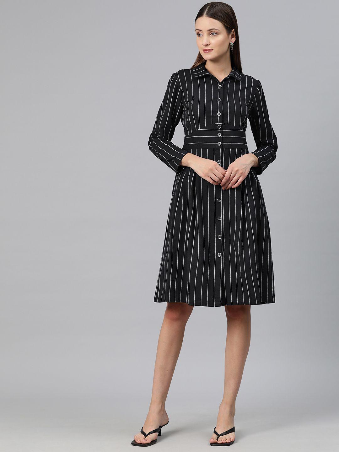 cottinfab striped shirt dress