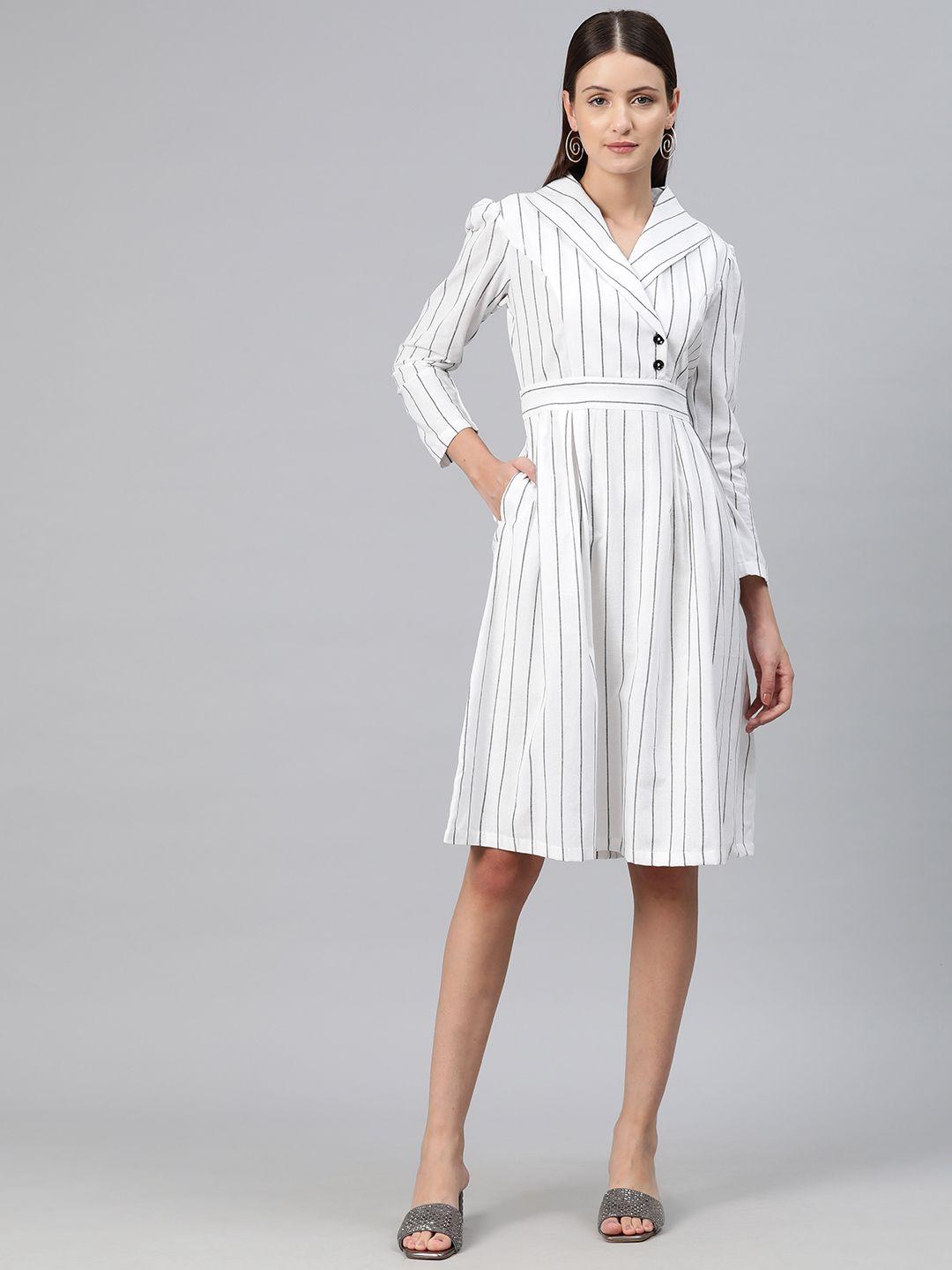 cottinfab striped wrap dress