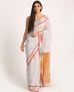 cotton blend handloom saree