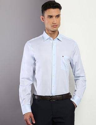 cotton dobby regular fit shirt