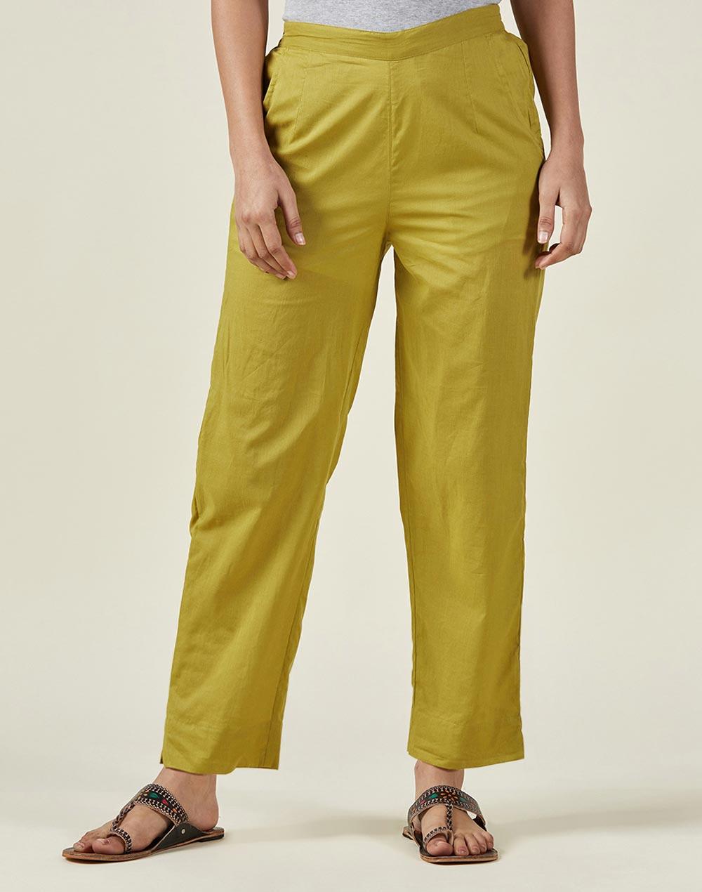 cotton elasticated casual pant