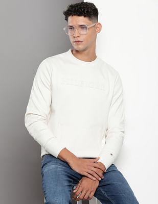 cotton embossed sweatshirt