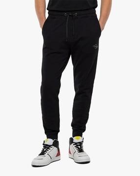 cotton fleece joggers with side pockets