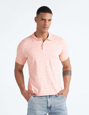 cotton floral polo shirt