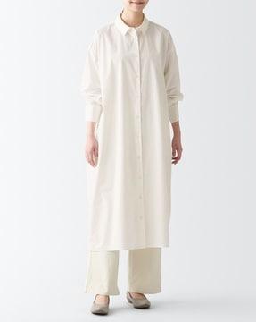 cotton high density long-sleeve one-piece dress