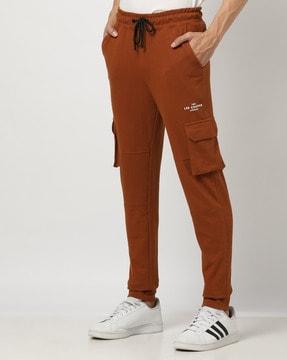 cotton joggers with flap pockets