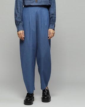 cotton pant with pleats